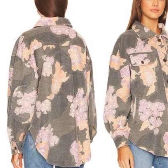 free people charcoal combo jacket shacket size XS - Picture 7 of 12